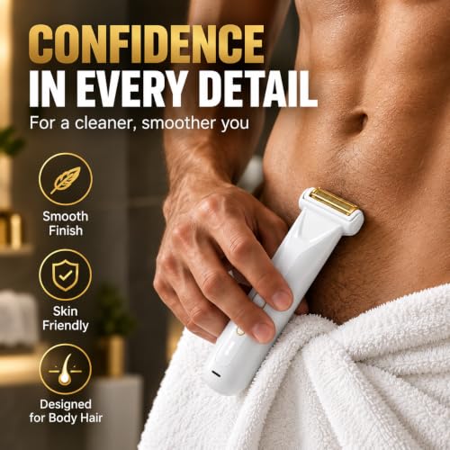 Replacement Foil Blade Compatible with MANSCAPED The Lawn Mower Electric 5.0 Ultra Hair Trimmer,Replacement Clipper Blades Groin Hair Foil Shaver Head for Close Body Hair Grooming(2 PACK GOLD) - color: GOLD/2 Pcs