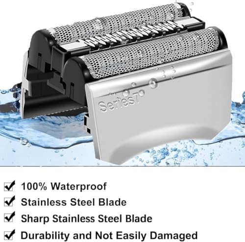 70S S7 Replacement Head for Braun Series 7 Shaver Replacement Head - color: Silver