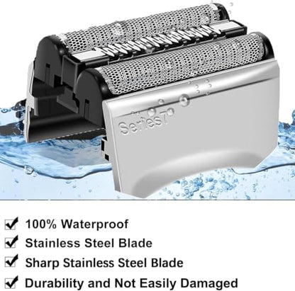 70S S7 Replacement Head for Braun Series 7 Shaver Replacement Head - color: Silver