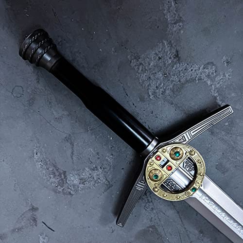 41 Inch Medieval Foam Hunting Long Sword for Cosplay LARP Costume Halloween - style: TV Steel