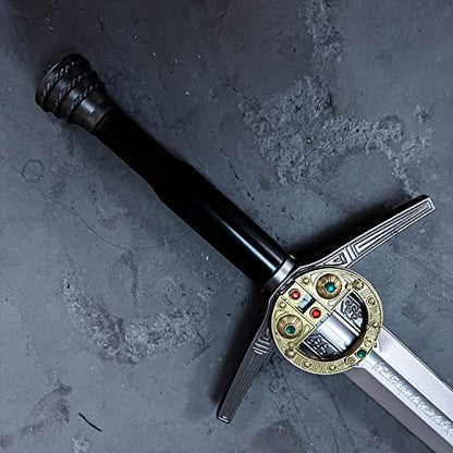 41 Inch Medieval Foam Hunting Long Sword for Cosplay LARP Costume Halloween - style: TV Steel