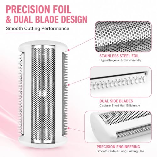 Replacement Shaver Head Foil Blade, Stainless Steel Electric Razor Replacement Head for Women, Compatible with BRL140 BRL146 Models, Wet Dry Trimmer Head for Face and Body Hair Removal
