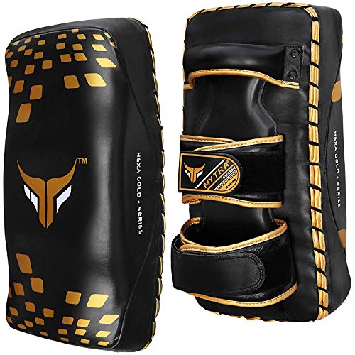 Mytra Fusion Muay Thai Pad Kicking Pads for Martial Arts Kickboxing Muay Thai Shield Karate Punching pad - size: Single