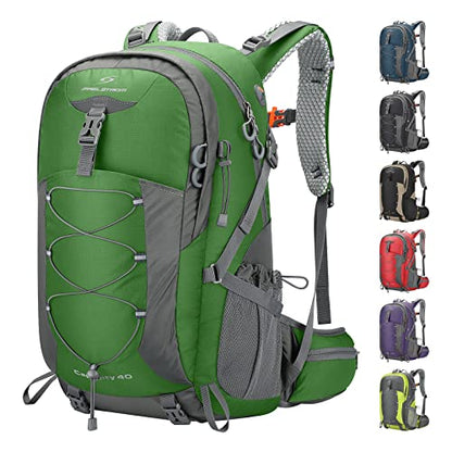 Maelstrom 40L Hiking Backpack, Lightweight Camping Daypack with Rain Cover - color: Green, size: 40l