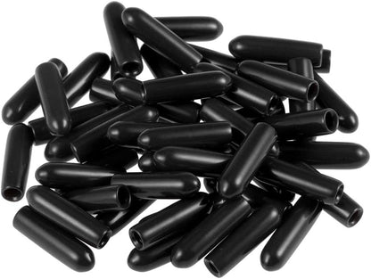 50pcs Rubber End Caps 2.5mm ID Vinyl Round End Cap Cover Screw Thread Protector Vinyl Bolt Screw Cover Caps Rubber Screw Caps Rubber Bolt Covers Caps - size: 2.5 mm