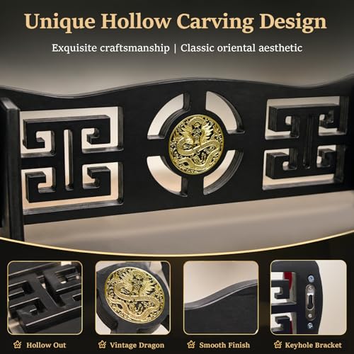 4-Tier Sword Wall Mount & Desktop Rack, 2-in-1 Sword Holder with Unique Hollow Carving, Red Velvet Lining for Samurai Katana Longsword Saber Display