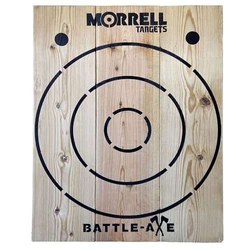 Morrell Battle Axe Wood Throwing Target, Black, 28 x 2.5 x 36.25 Inches