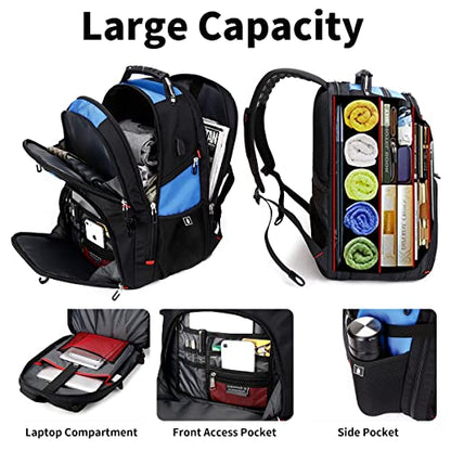 SHRRADOO Large Travel Laptop Backpack for Women, Work College Backpacks - color: Blue
