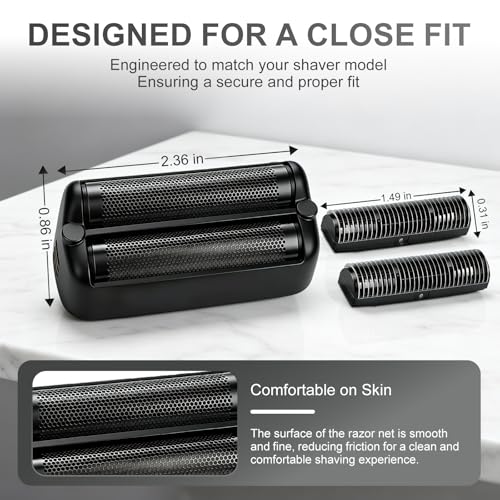 Foil & Cutter Replacement Compatible with BaBylissPRO FXONE, Black, 2 Pack - color: Black
