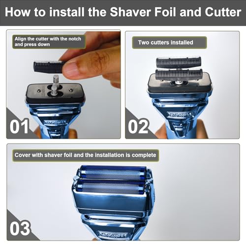 Shaver Replacement Foil Compatible with BaBylissPRO FXONE Double Foil - color: Blue-1 Pack