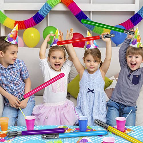 smilixin 13 Pieces Inflatable Light Saber Sword Toys,6 Colors