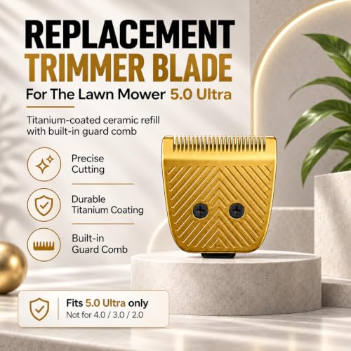 2 Pack Trimmer Replacement Blades compatible with Manscaped Lawn Mower 5.0 - color: 2 packs Gold Blade