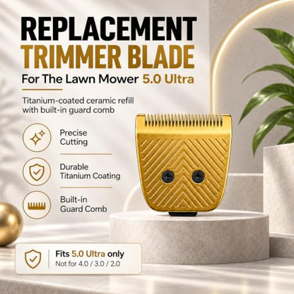 2 Pack Trimmer Replacement Blades compatible with Manscaped Lawn Mower 5.0 - color: 2 packs Gold Blade