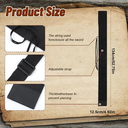 Sword Carrying Bag,Black Durable Sword Case,52.76 X 4.92 in