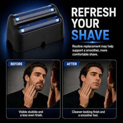 Replacement Double Foil Blade Compatible with BaBylissPRO UV-Double Shaver - color: Black Double Foil-2 Pack