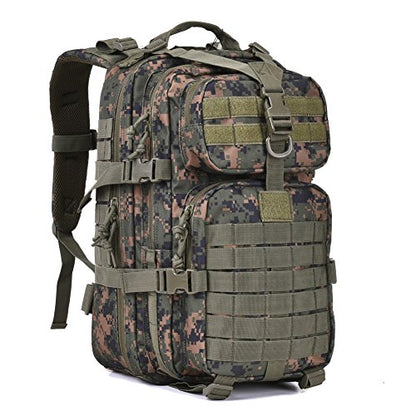 REEBOW GEAR 38L Tactical Backpack for Men 3 Day Military Bug Out Bag - color: Camo Green