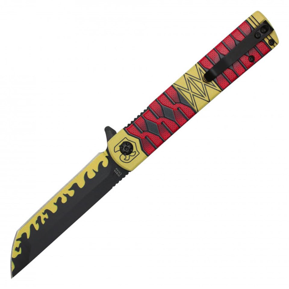 LALAPORT Anime Inspired Pocket Knife Collection | Katana Style Folding Knives | Cosplay, Display, EDC (Sandai Kitetsu) - color: Sandai Kitetsu