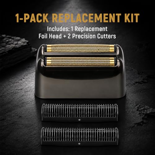 FX3RF Foil Head & 2 Cutters Compatible with BaBylissPRO FX3, Black-1 Pack - color: Black-1Pack