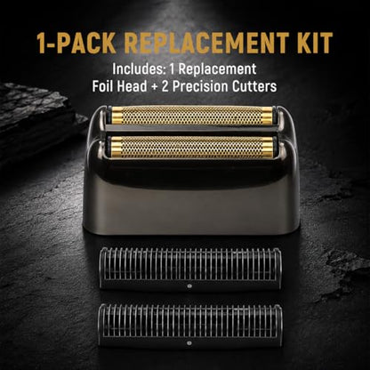 FX3RF Foil Head & 2 Cutters Compatible with BaBylissPRO FX3, Black-1 Pack - color: Black-1Pack