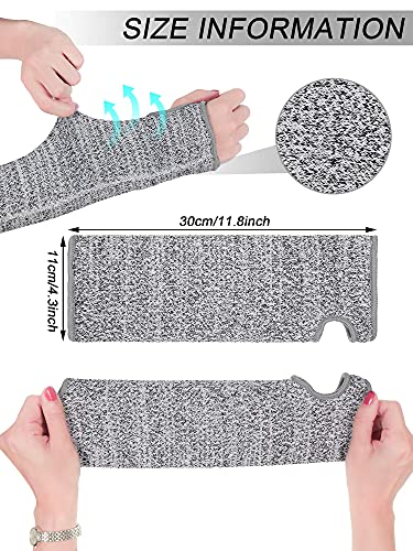 SATINIOR Cut Resistant Arm Sleeves - color: Black, Gray