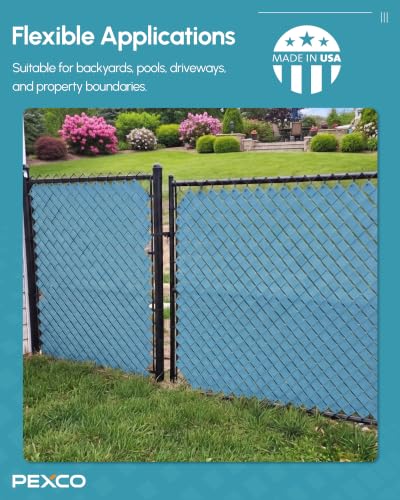 Pexco Privacy Slats for Chain Link Fence, 250 Ft, Light Blue - color: Light Blue
