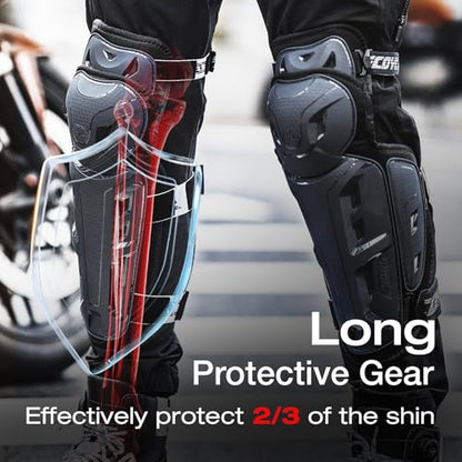 Scoyco Motorcycle Knee and Elbow Pads CE Level 1 Shin Guard Protective Gear