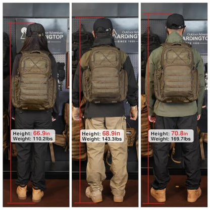 Mardingtop 40L Tactical Backpack for Men, Large Molle Military Rucksack Assault Pack for Hiking Travel Camping - color: Black