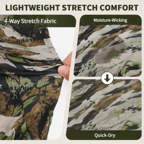 Lightweight Hunting Balaclava Camo Face Mask with Mesh Panel - color: Vortex Hide