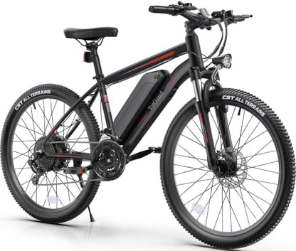TotGuard Electric Bike, 27.5" Electric Bike for Adults 500W Motor Ebike Adult Electric Bicycles Electric Mountain Bike,48V 499WH Removable Battery,21S Gears,Lockable Suspension Fork - color: Red
