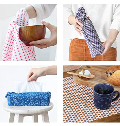 KOMESICHI irodori Japanese Traditional Towel Tenugui Okame hyottoko (White) 12.99 x 34.64 in with Tenugui Iroha (English Manual) - color: Okame Hyottoko (White)
