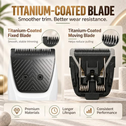 2 Pack Trimmer Replacement Blades compatible with Manscaped Lawn Mower 5.0 - color: 2 packs Black Blade
