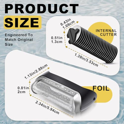 2026 Upgraded 10B Replacement Foil & Cutter Compatible with Bra-un Cruzer/Series 1, 10B/20B 1000/2000 Series Replacement Shaver Head Set Fits for 170 180 190 1735 1775 5728 5729 170S