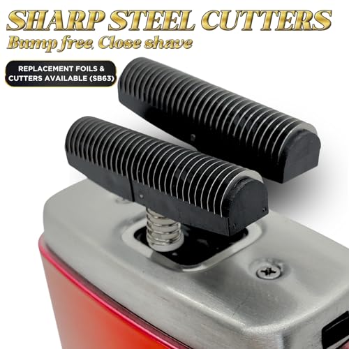 Supreme Trimmer Replacement Foil & Cutter SB63 | Hypoallergenic Foil for Crunch STF602 | Red - color: Red Foil & Cutters