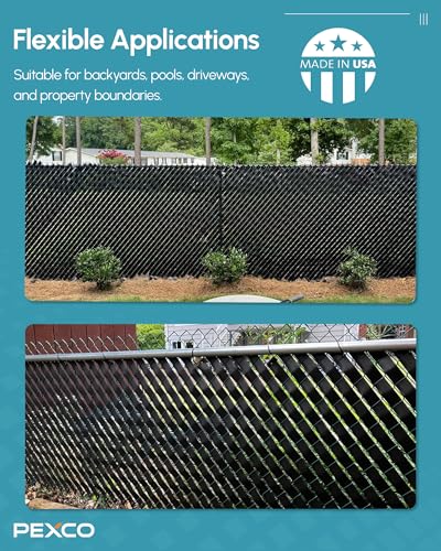 Pexco Privacy Slats for Chain Link Fence, 250 Ft, Black - color: Black