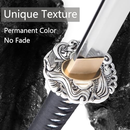 Handmade Sharp Katana, Traditional Clay Tempered 1060/9260/T10 Steel, Full Tang Real Katana Sword, Authentic Japanese Craft Samurai Sword - color: Ink-Black