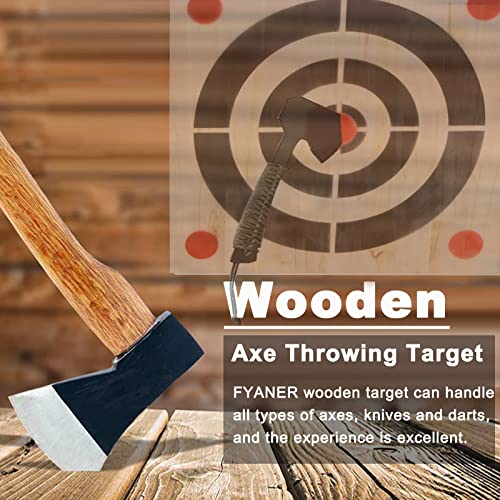 Heavy Wooden Axe Throwing Target & Flying Knife Throwing Target with Handles