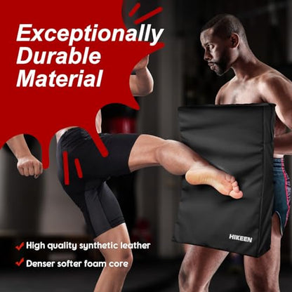 Hikeen Kick Shield Muay Thai Pads, Denser Softer Foam Kick Boxing Pads