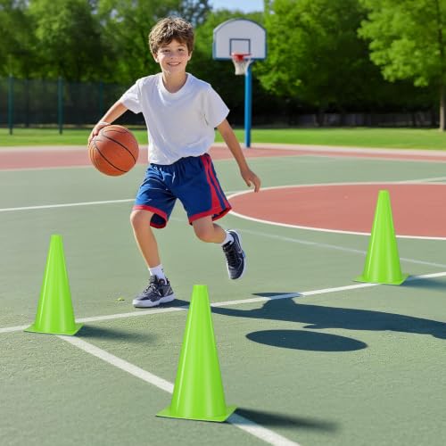 12 Inch Traffic Cones,12pcs Training Sports Cones,Parking Cones - color: green