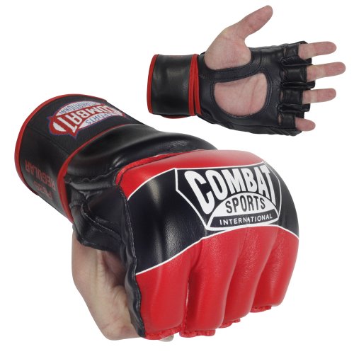 Combat Sports Pro Style Grappling MMA Gloves - color: Red, size: Large