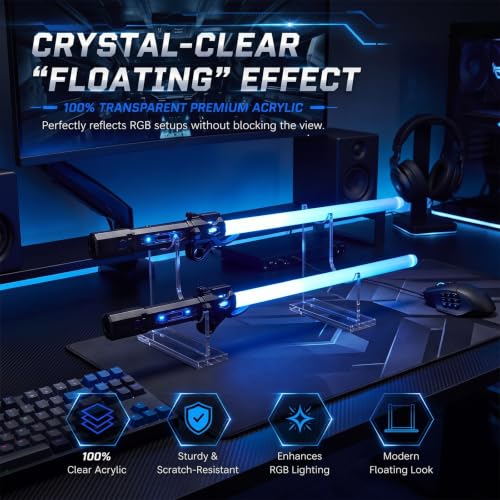 2 Pcs Acrylic Katana Stand Dual Tier Display Holder - style: Dual Tier
