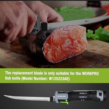 WORKPRO 10" Replacement Blades Only for 12V Cordless Electric Fillet Knife (W125223AE) - size: 10in