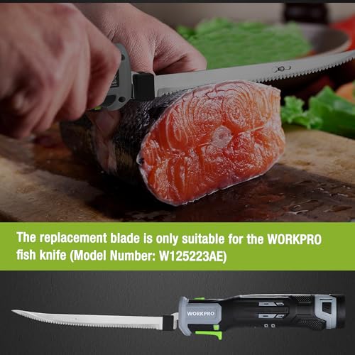 WORKPRO 10" Replacement Blades Only 12V Cordless Electric Fillet Knife (W125223AE) (Pack of 3) - size: 10 inch (Pack of 3)