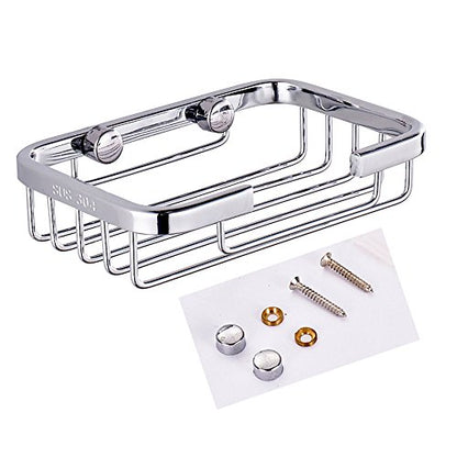 304 Stainless Steel Soap Dish Holder,Storage Soap Saver Wall Mounted for Kitchen Sink Bathroom Shower,Drainable and Rust Proof