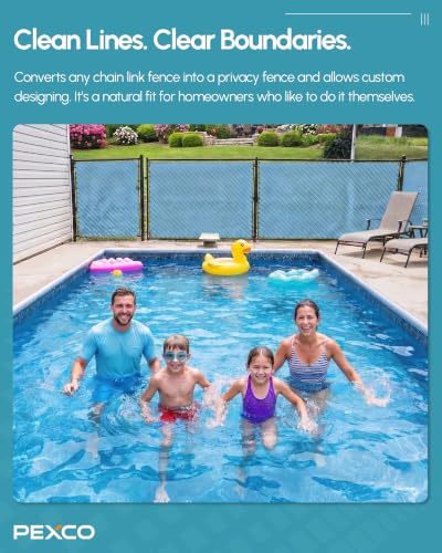 Pexco Privacy Slats for Chain Link Fence, 250 Ft, Light Blue - color: Light Blue