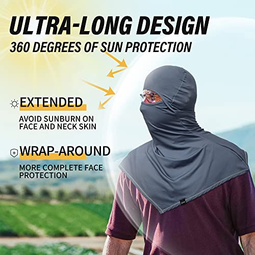 Balaclava Summer Protection Face Mask Breathable Motorcycle Hood Helmet Liners Outdoor Cycling Hiking Sports - color: Light Grey.