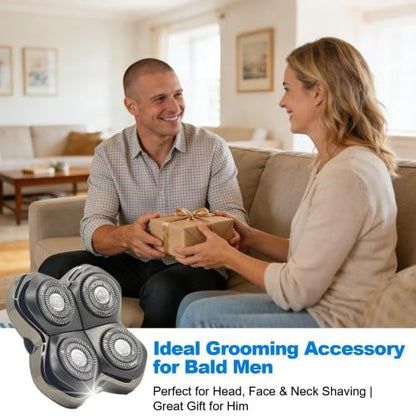 2 Pack 4-Shaver Replacement Heads for Skull Pitbull Series - size: 2 Repl Head