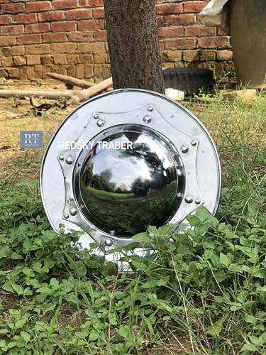Medieval Archers Combat Buckler Shield Steel, 11 x 11 inches, Round, Target Archery, Shield for Roleplay and Cosplay Armor Shield