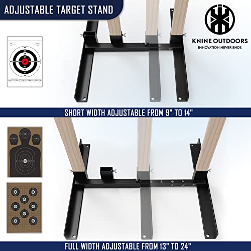 KNINE OUTDOORS Shooting Target Stand for Outdoors, Adjustable Base, 2 Pack