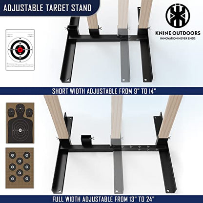 KNINE OUTDOORS Shooting Target Stand for Outdoors, Adjustable Base, 2 Pack