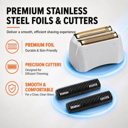 Shaver Replacement Pro Foil & Cutter,Compatible with andis TS-1 Shaver Head - color: Golden 3 Pack
